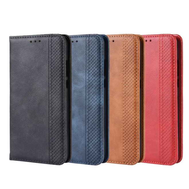 Huawei Honor 20 Lite Hülle - magnetisches Case im Vintage Look - schwarz