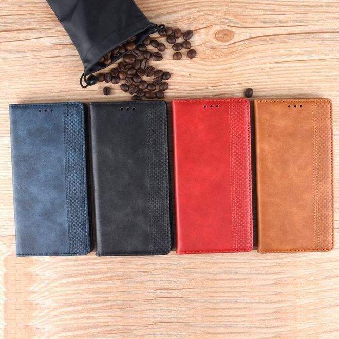 Coque magnétique pour Huawei Honor 20 Lite, style vintage, rouge.