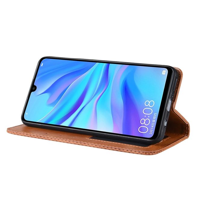 Huawei Honor 20 Lite Hülle - magnetisches Case im Vintage Look - braun