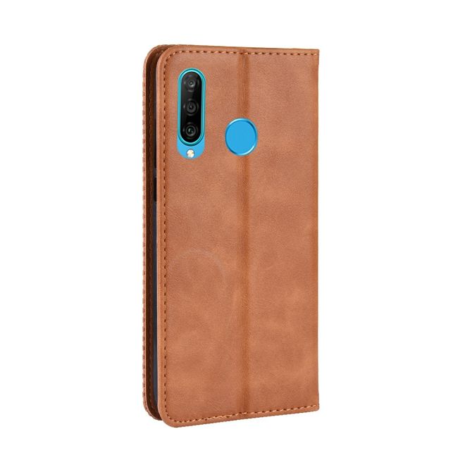 Huawei Honor 20 Lite Hülle - magnetisches Case im Vintage Look - braun