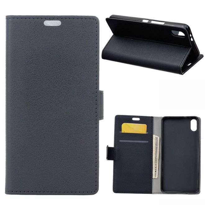 Xiaomi Mi 8 Pro Handy Hülle - Classic III Leder Bookcover Series - schwarz