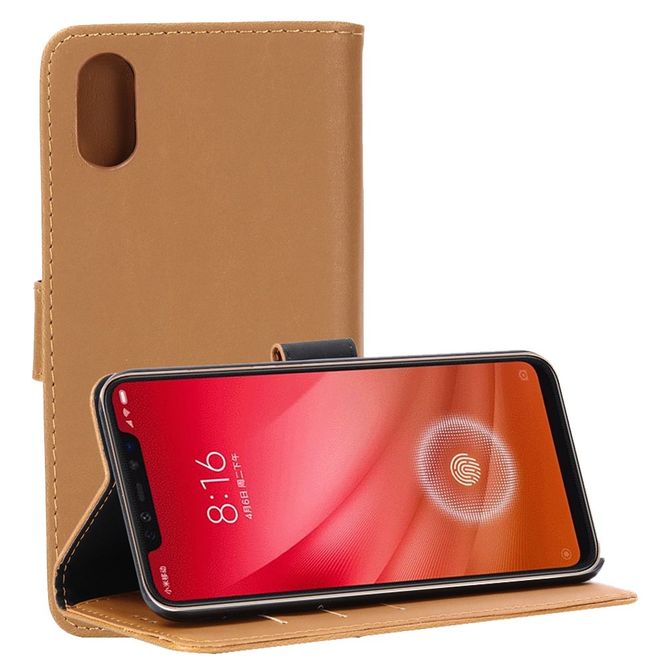 Xiaomi Mi 8 Pro Handyhülle - Crazy Horse IV Leder Bookcover Series - braun