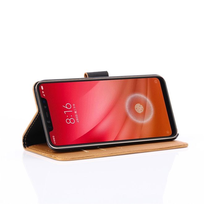 Xiaomi Mi 8 Pro Handyhülle - Crazy Horse IV Leder Bookcover Series - braun
