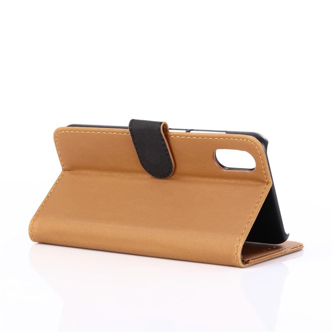 Xiaomi Mi 8 Pro Handyhülle - Crazy Horse IV Leder Bookcover Series - braun