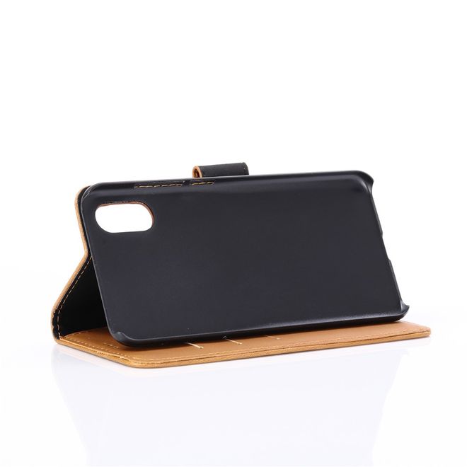 Xiaomi Mi 8 Pro Handyhülle - Crazy Horse IV Leder Bookcover Series - braun