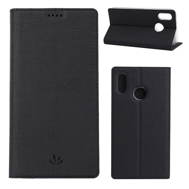 Vili Dmx - Xiaomi Mi Mix 3 Hülle - Case aus Leder - mit Standfunktion - schwarz