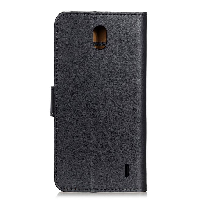 Nokia 1 Plus Handy Hülle - Classic II Leder Bookcover Series - schwarz