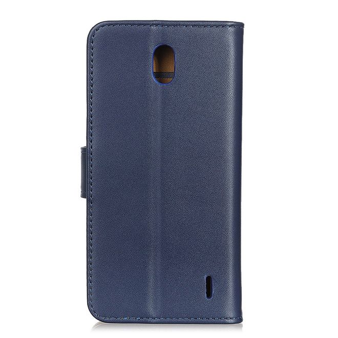 Nokia 1 Plus Handy Hülle - Classic II Leder Bookcover Series - blau