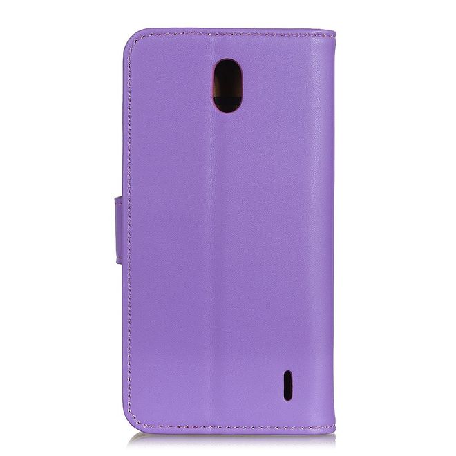 Nokia 1 Plus Handy Hülle - Classic II Leder Bookcover Series - purpur