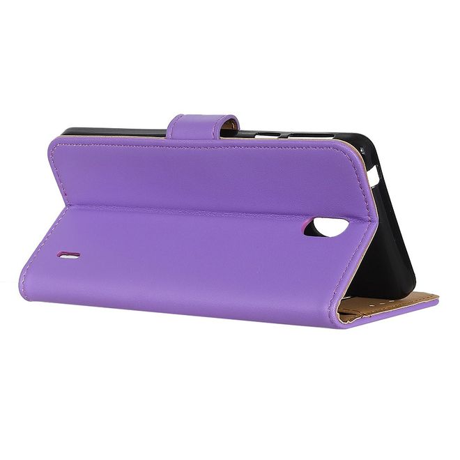 Nokia 1 Plus Handy Hülle - Classic II Leder Bookcover Series - purpur