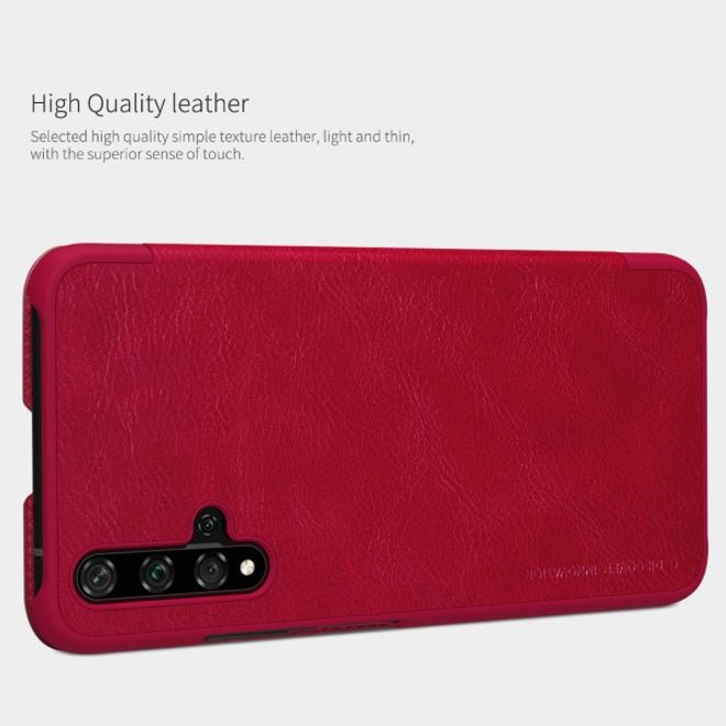 Nillkin - Huawei Honor 20 / Nova 5T Hülle - Leder Book Case - Qin Series - schwarz