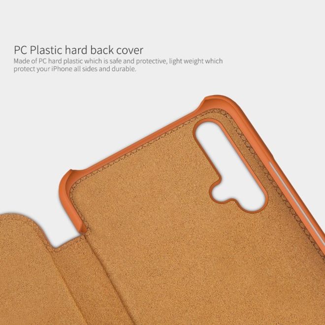 Nillkin - Huawei Honor 20 / Nova 5T Hülle - Leder Book Case - Qin Series - schwarz