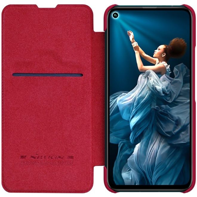 Nillkin - Huawei Honor 20 Pro Hülle - Leder Book Case - Qin Series - rot