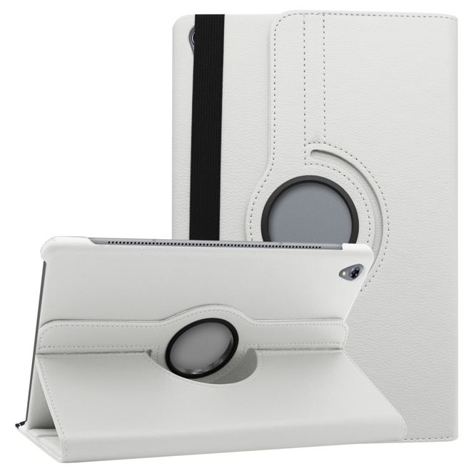 Huawei MediaPad M6 10.8 Hülle - 360° rotierbares Case aus Leder - weiss