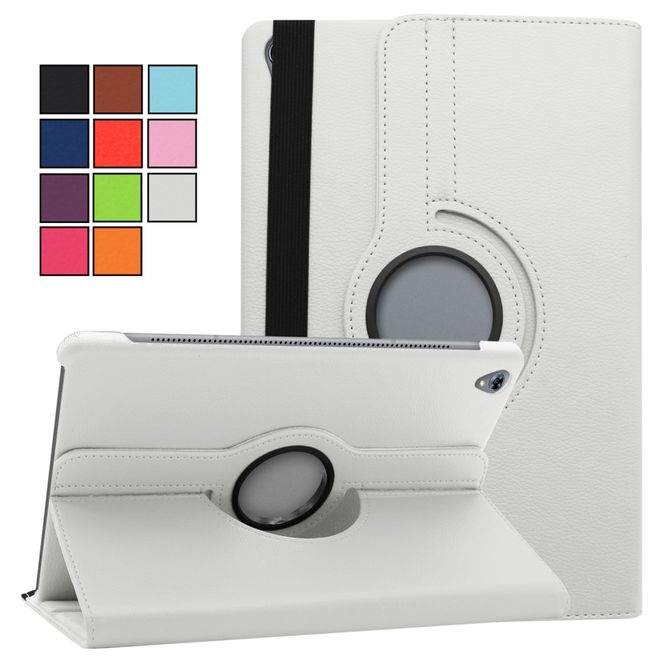 Huawei MediaPad M6 10.8 Hülle - 360° rotierbares Case aus Leder - weiss
