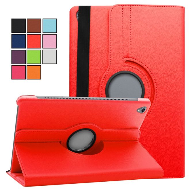 Huawei MediaPad M6 10.8 Hülle - 360° rotierbares Case aus Leder - rot