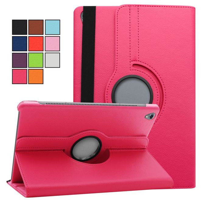 Huawei MediaPad M6 10.8 Hülle - 360° rotierbares Case aus Leder - rosa