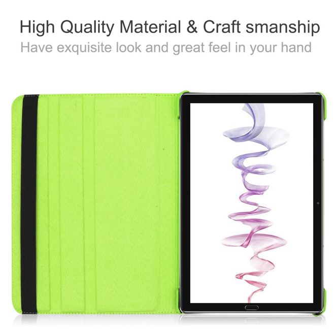 Huawei MediaPad M6 10.8 Hülle - 360° rotierbares Case aus Leder - grün