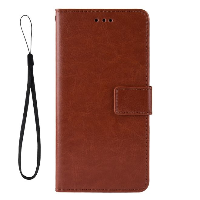 Google Pixel 4 XL Handyhülle - Crazy Horse IV Leder Bookcover Series - braun