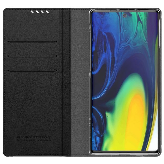 Araree - Samsung Galaxy Note 10 Hülle - Case aus Kunstleder - Mustang Diary Series - schwarz