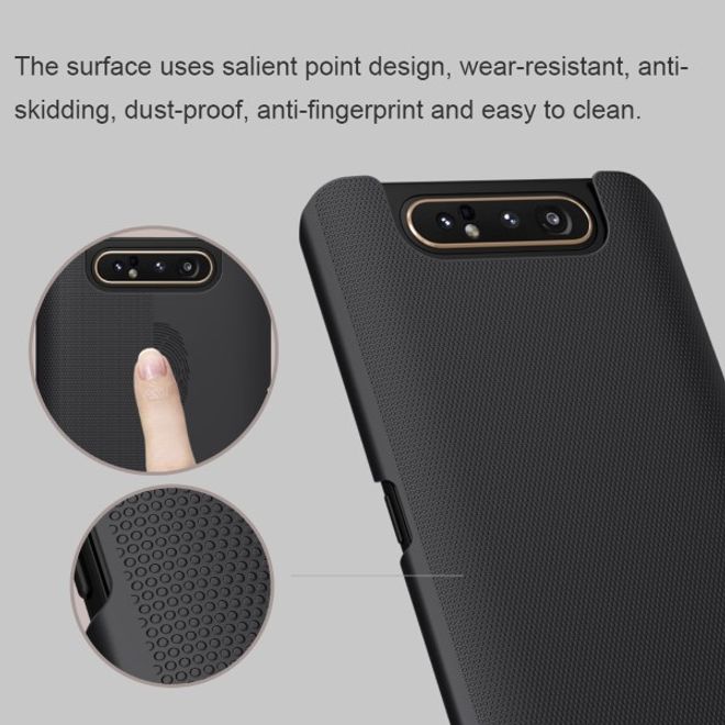 Nillkin - Samsung Galaxy A80 Hülle - Plastik Case - Super Frosted Shield Series - schwarz