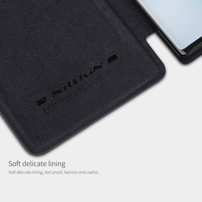 Nillkin - Samsung Galaxy Note 10 Hülle - Leder Book Case - Qin Series - schwarz