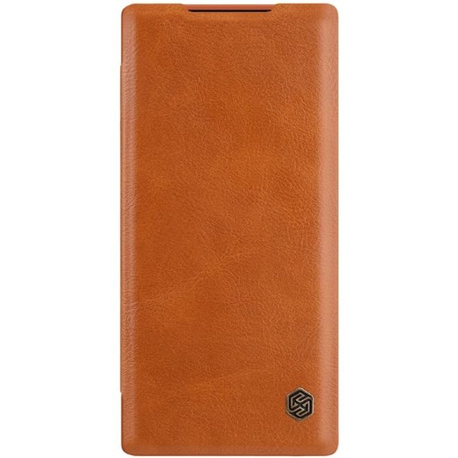 Nillkin - Samsung Galaxy Note 10 Hülle - Leder Book Case - Qin Series - braun