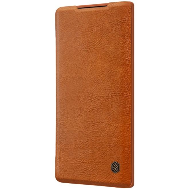 Nillkin - Samsung Galaxy Note 10 Hülle - Leder Book Case - Qin Series - braun