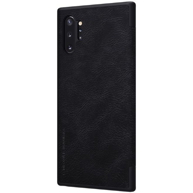 Nillkin - Samsung Galaxy Note 10+/Note 10+ 5G Hülle - Leder Book Case - Qin Series - schwarz