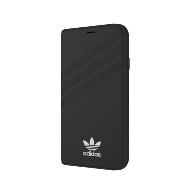 Adidas - iPhone XS / X Hülle - Suede Bookcover - schwarz