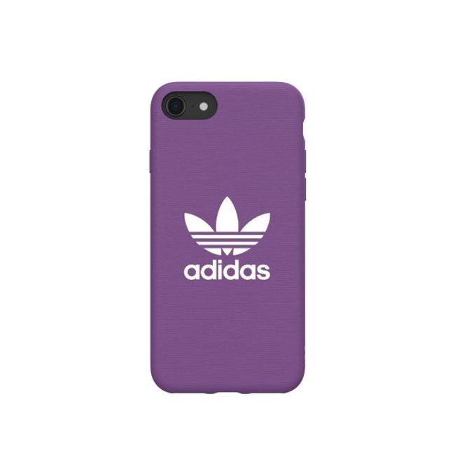 Adidas - iPhone SE (2022) / SE (2020) / 8 / 7 / 6S / 6 Hülle - Canvas Backcover - lila