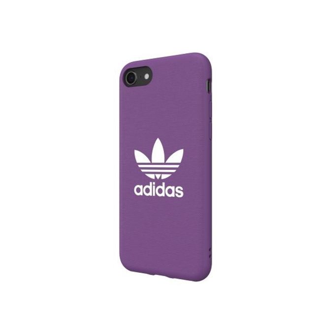 Adidas - iPhone SE (2022) / SE (2020) / 8 / 7 / 6S / 6 Hülle - Canvas Backcover - lila