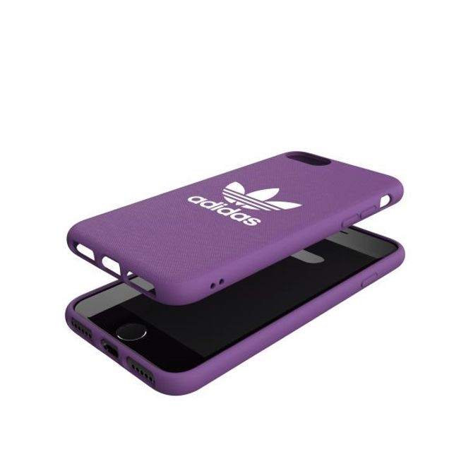 Adidas - iPhone SE (2022) / SE (2020) / 8 / 7 / 6S / 6 Hülle - Canvas Backcover - lila