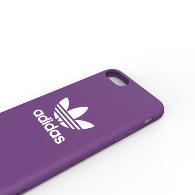 Adidas - iPhone SE (2022) / SE (2020) / 8 / 7 / 6S / 6 Hülle - Canvas Backcover - lila