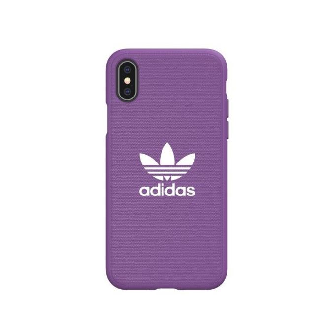 Adidas - iPhone XS / X Hülle - Canvas Backcover - lila