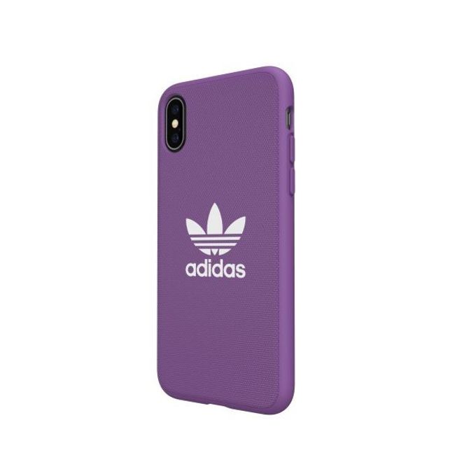 Adidas - iPhone XS / X Hülle - Canvas Backcover - lila