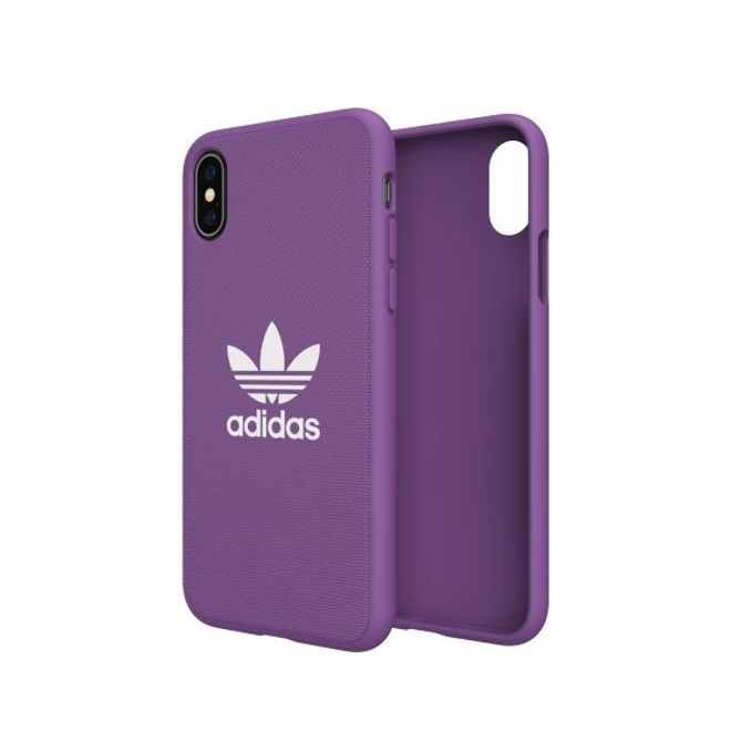 Adidas - iPhone XS / X Hülle - Canvas Backcover - lila