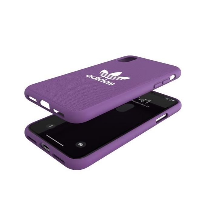 Adidas - iPhone XS / X Hülle - Canvas Backcover - lila