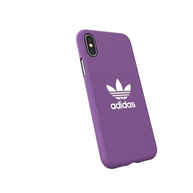 Adidas - iPhone XS / X Hülle - Canvas Backcover - lila