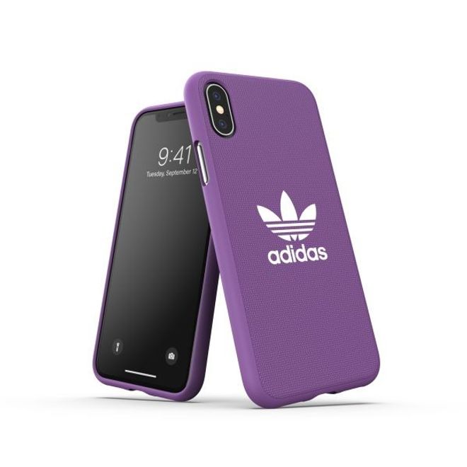 Adidas - iPhone XS / X Hülle - Canvas Backcover - lila