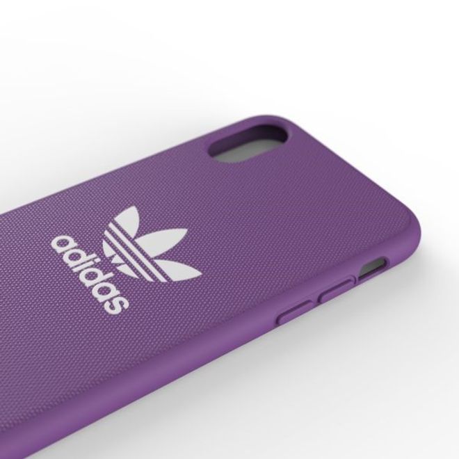 Adidas - iPhone XS / X Hülle - Canvas Backcover - lila