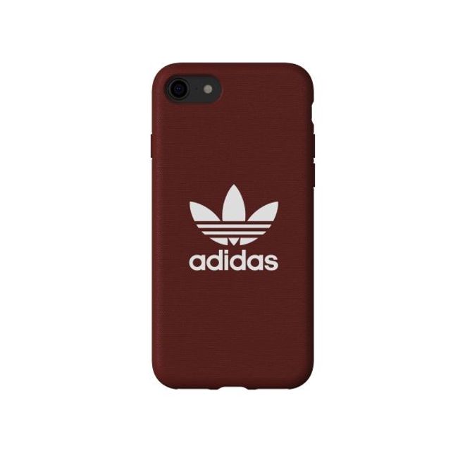 Adidas - iPhone SE (2022) / SE (2020) / 8 / 7 / 6S / 6 Hülle - Canvas Backcover - rot