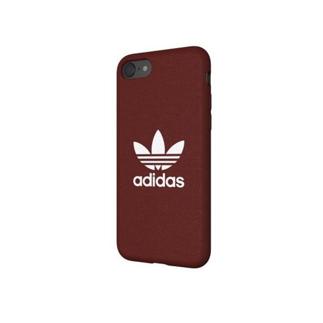 Adidas - iPhone SE (2022) / SE (2020) / 8 / 7 / 6S / 6 Hülle - Canvas Backcover - rot