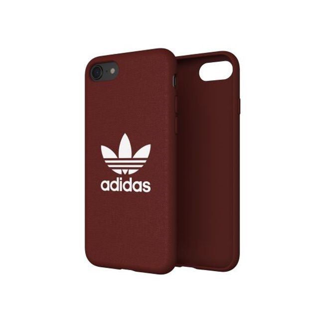 Adidas - iPhone SE (2022) / SE (2020) / 8 / 7 / 6S / 6 Hülle - Canvas Backcover - rot