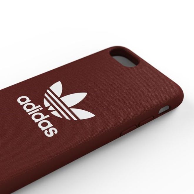 Adidas - iPhone SE (2022) / SE (2020) / 8 / 7 / 6S / 6 Hülle - Canvas Backcover - rot