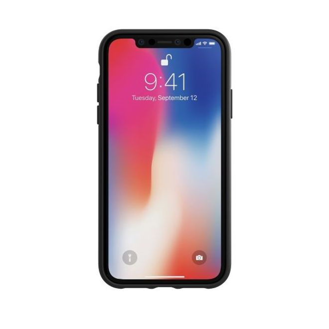 Adidas - iPhone XR Hülle - PU Backcover mit Logo und Streifen - schwarz/weiss