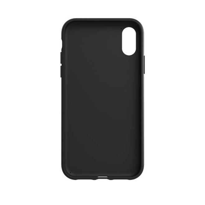 Adidas - iPhone XR Hülle - PU Backcover mit Logo und Streifen - schwarz/weiss