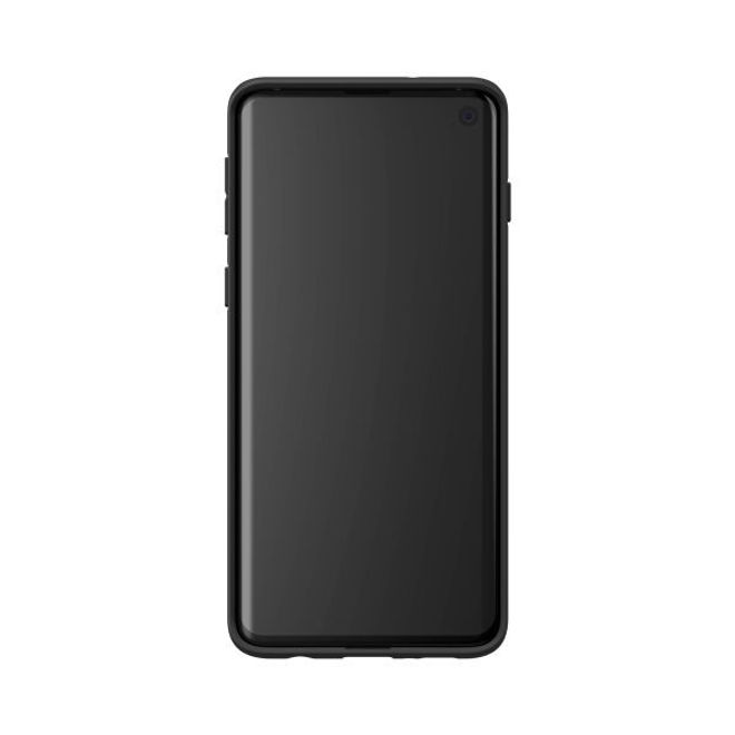 Adidas - Samsung Galaxy S10 Hülle - PU Backcover mit Logo und Streifen - schwarz/weiss
