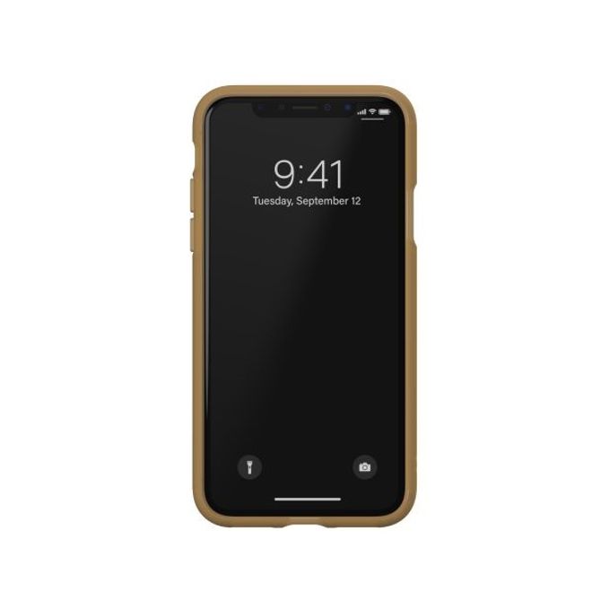 Adidas - iPhone XS / X Hülle - PU Gumsole Backcover mit Logo und Streifen - weiss/rot