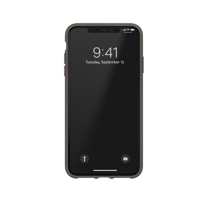 Adidas - iPhone XS Max Hülle - PU Gumsole Backcover mit Logo und Streifen - schwarz/weiss